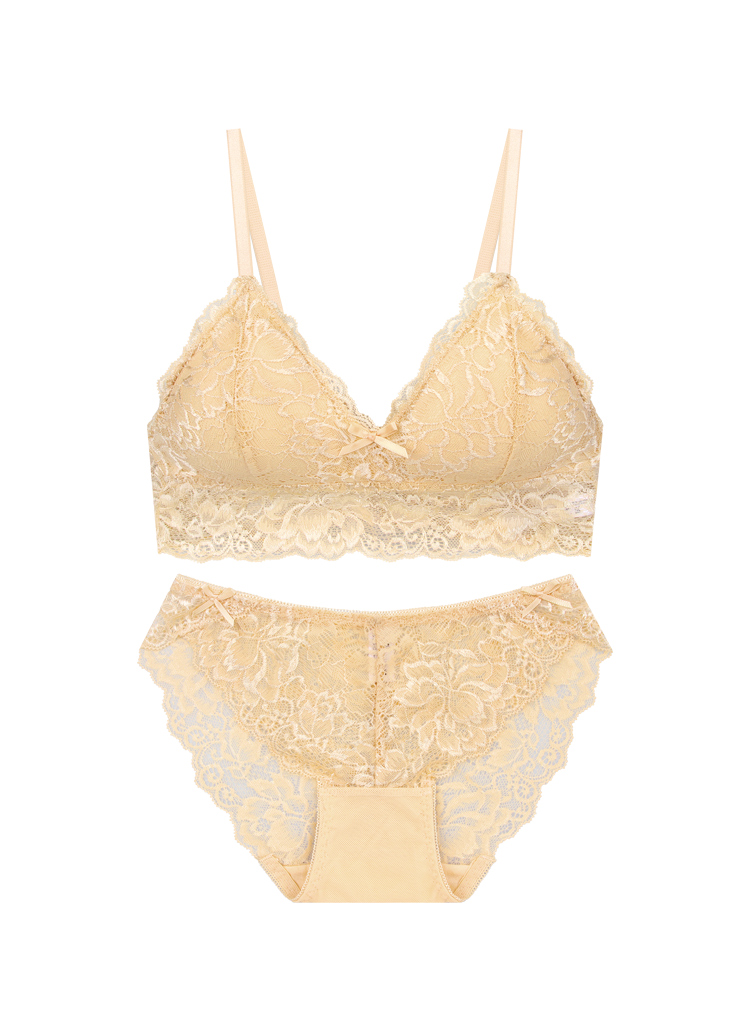 ホックレスレースブラ&ショーツSET | レディースファッション