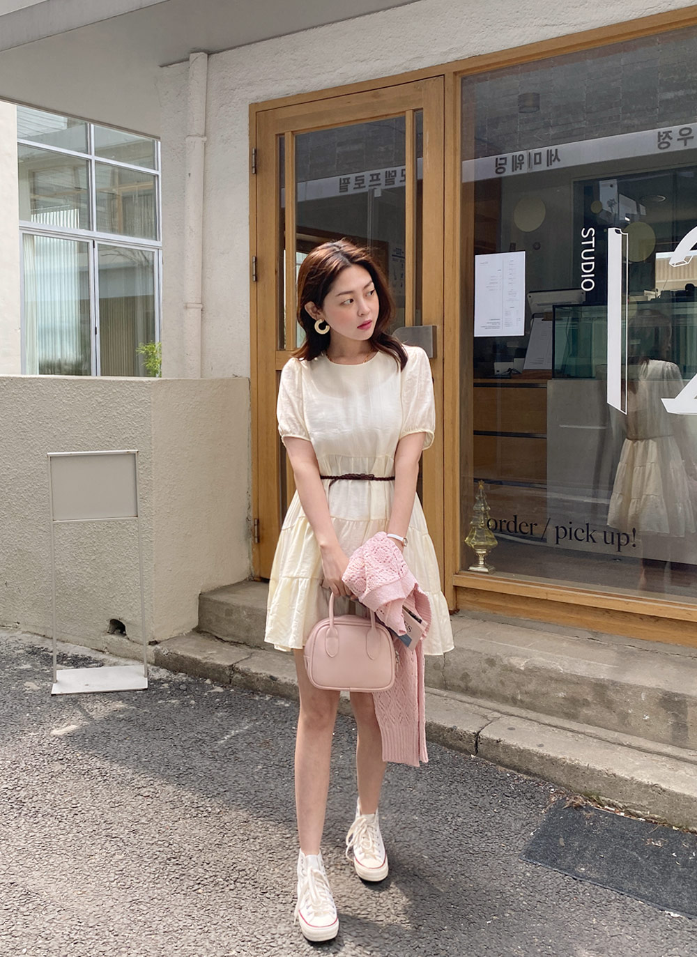 dholic eimy celon ラッフル　トリム　ティアード　ベアワンピース dholic eimy celon ラッフル トリム ティアード ベアワンピース