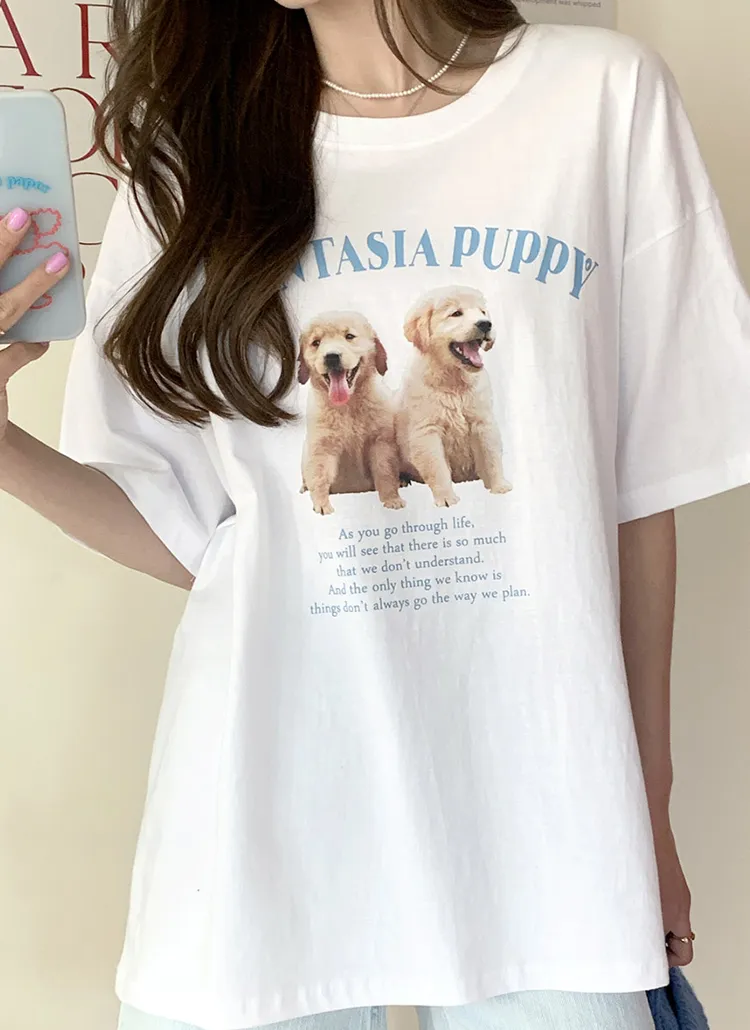 PUPPYプリントTシャツ | rielar | 詳細画像1