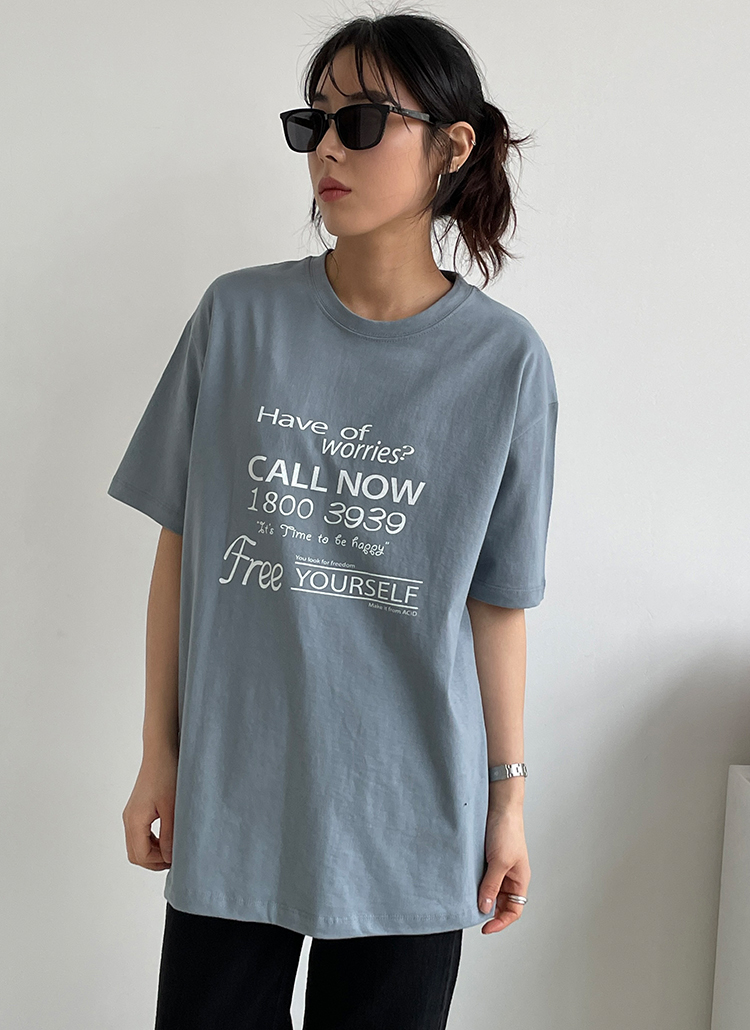 CALLNOW半袖Tシャツ | sihosiho | 詳細画像1
