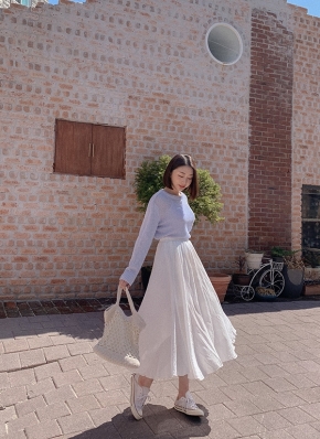 ウエストゴムロングフレアスカート（スカート/スカート）| qnigirls | 東京ガールズマーケット