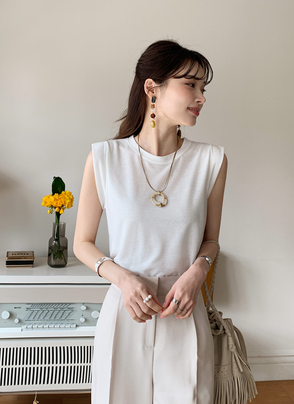 リネン混ノースリーブ・全6色 | レディースファッション通販 - DHOLIC