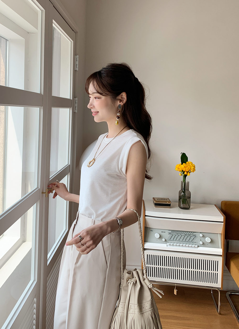 リネン混ノースリーブ・全6色 | レディースファッション通販 - DHOLIC