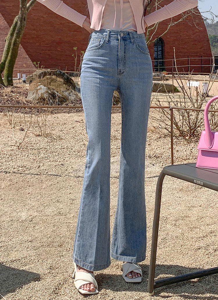 [ ] Flare Fit Rinse Denim ★大人気★ フレア Jeans - 1978 D-Akemi | ミディアムブルー | ウィメンズ