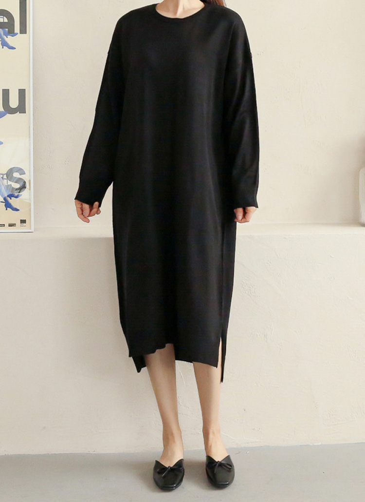 サイドスリットニットワンピース レディースファッション通販 Dholic