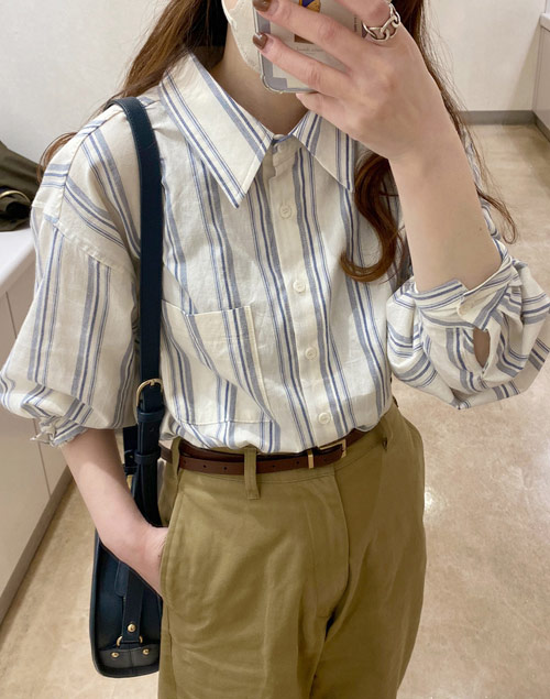 stripe shirt（ブラウス/シャツ）| __naaam.i | 東京ガールズマーケット
