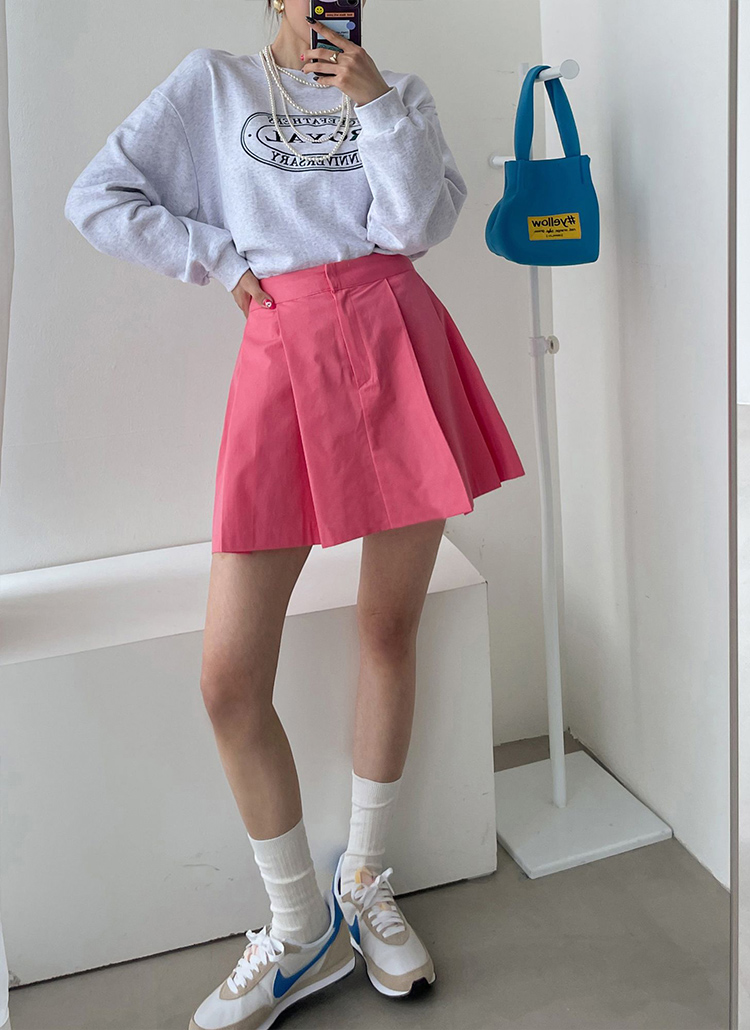 コットンプリーツミニスカート | レディースファッション通販 - DHOLIC