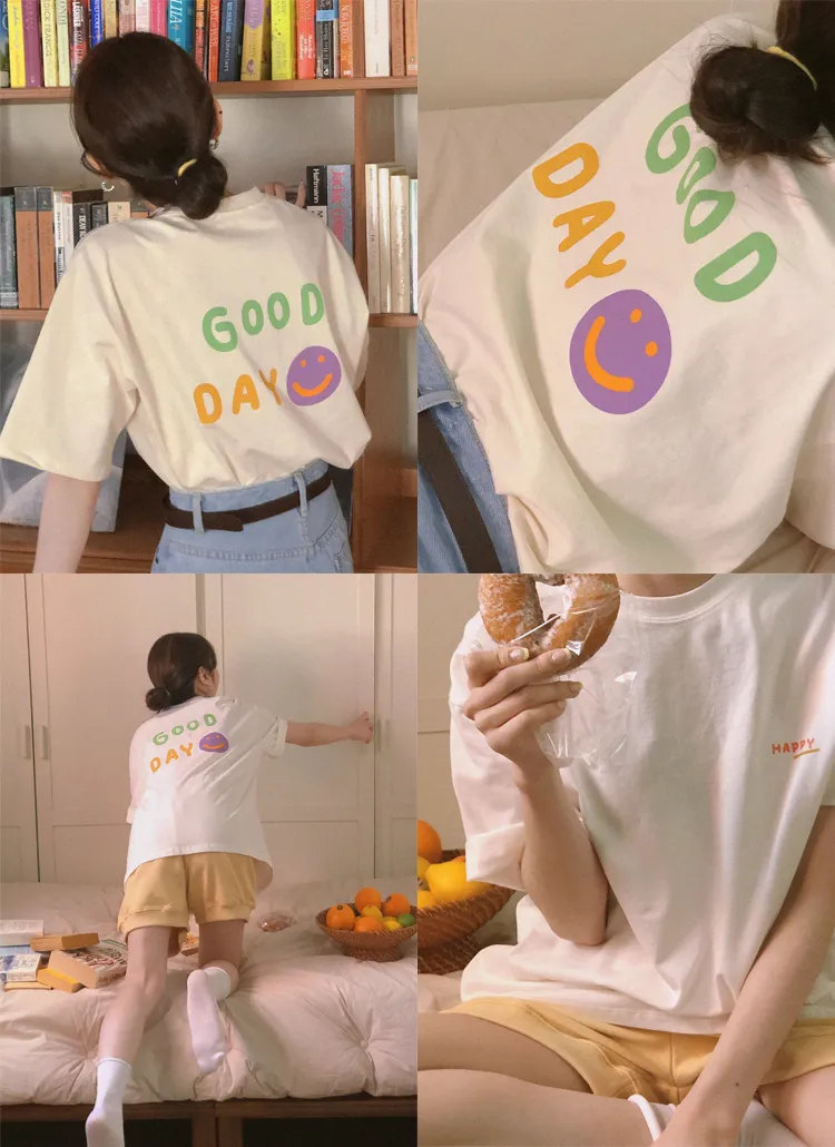 GOOD DAYプリントTシャツ | naturalmind | 詳細画像1