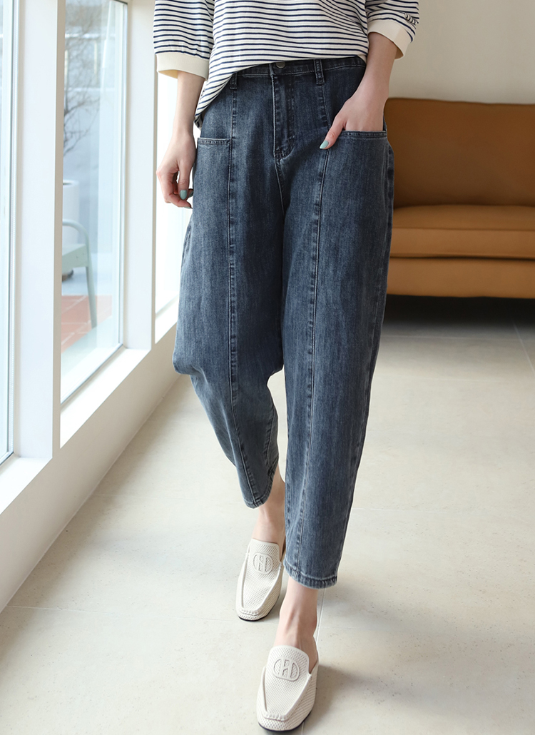 ステッチディテールクロップドデニムパンツ P ジーンズ ワイドジーンズ レディースファッション通販 Dholic ディーホリック