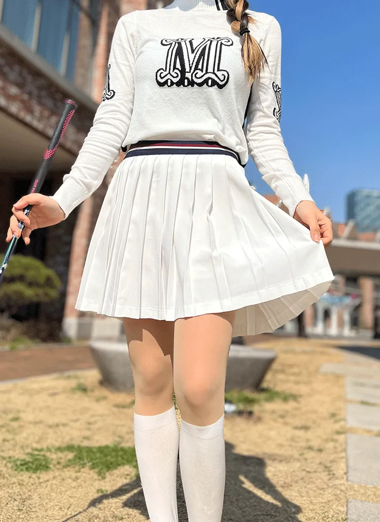 パンツ裏地ウエストゴムプリーツスカート | レディースファッション