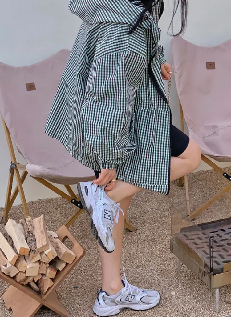 ギンガムチェックマウンテンパーカー | レディースファッション通販  