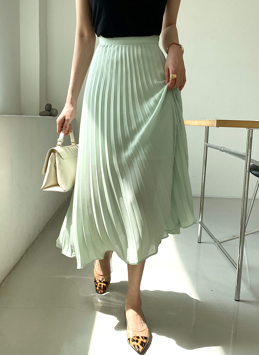 プリーツAラインスカート・全6色 | DHOLIC PLUS | 詳細画像3