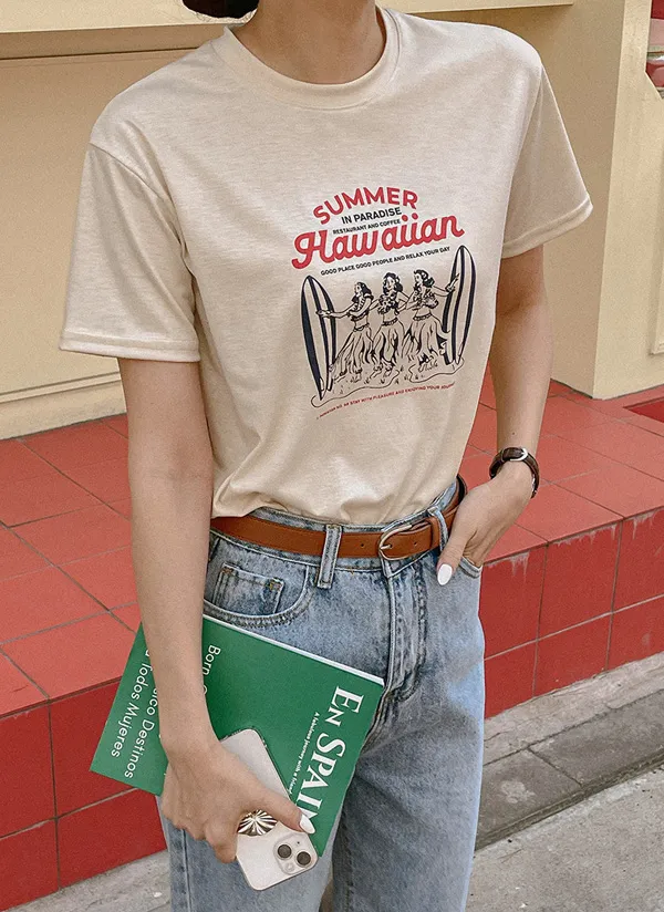 HawaiianプリントTシャツ | fromiss | 詳細画像1