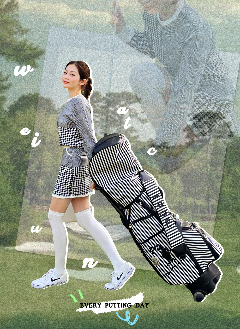 Dior チェックスカート ギンガムチェック、ゴルフ、テニス - ウエア