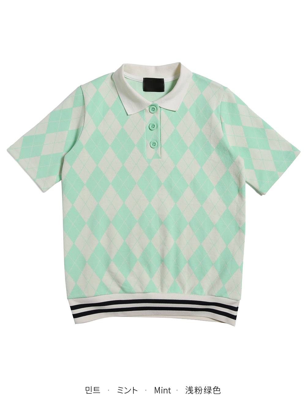 アーガイルカラーTシャツ・全2色 | DHOLIC | 詳細画像27