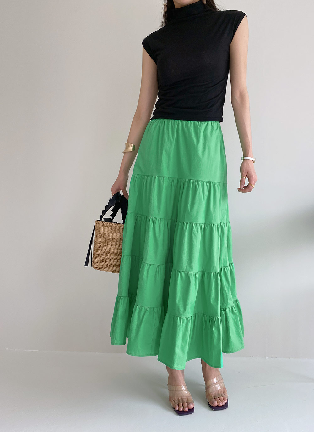 ハイネックフレンチスリーブTシャツ・全4色 | DHOLIC | 詳細画像4