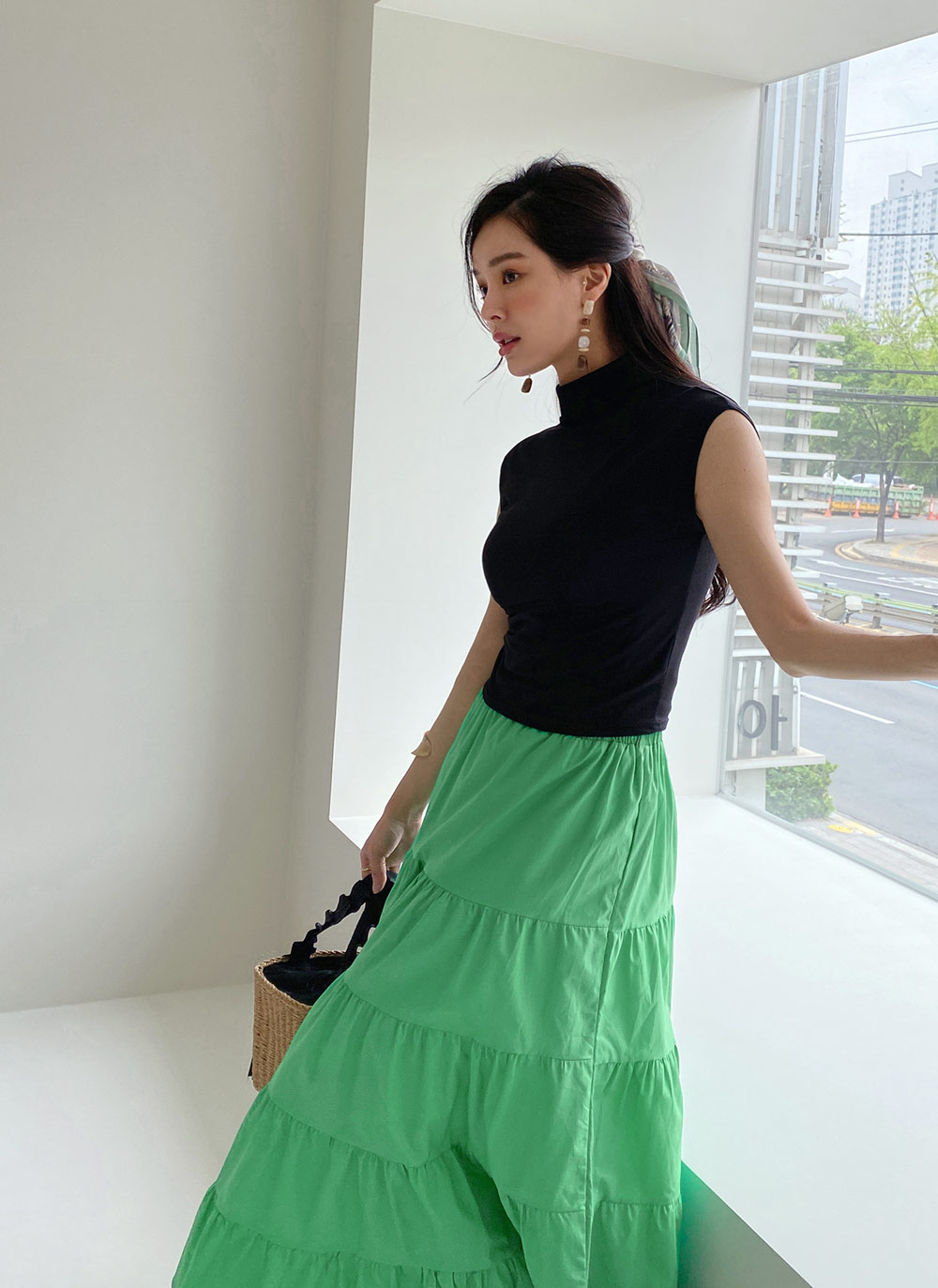 ハイネックフレンチスリーブTシャツ・全4色 | DHOLIC | 詳細画像8