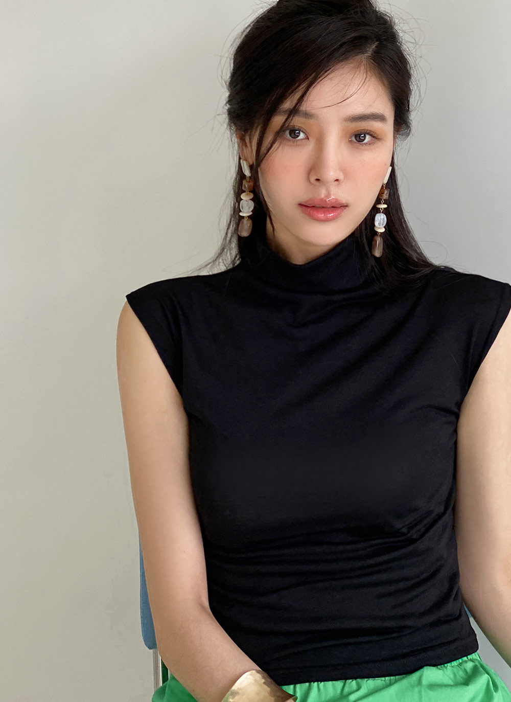 ハイネックフレンチスリーブTシャツ・全4色 | DHOLIC | 詳細画像9