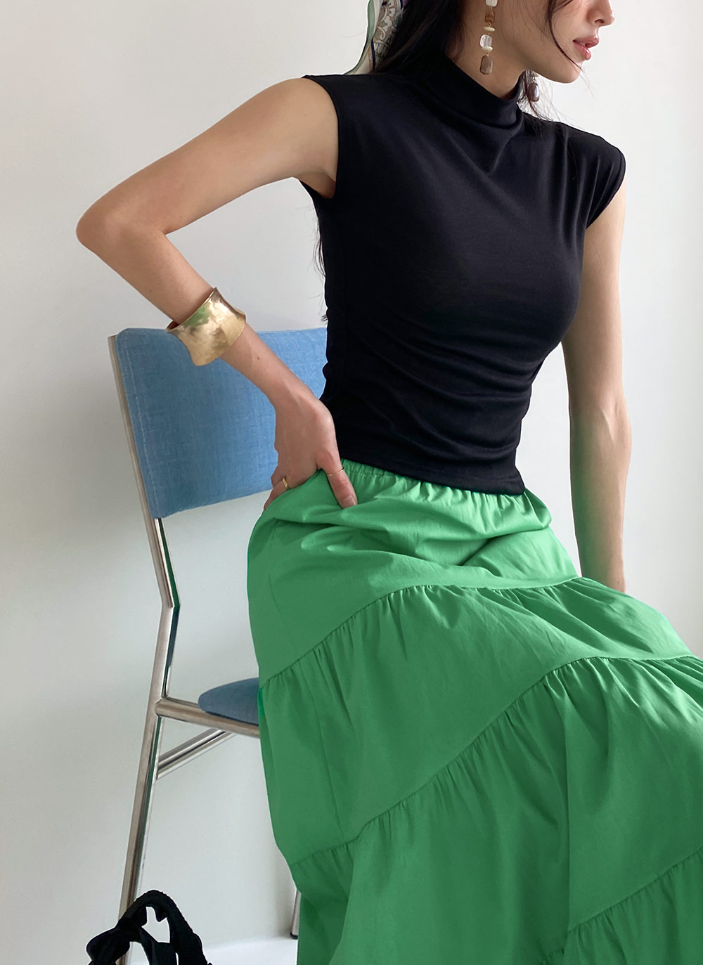 ハイネックフレンチスリーブTシャツ・全4色 | DHOLIC | 詳細画像10