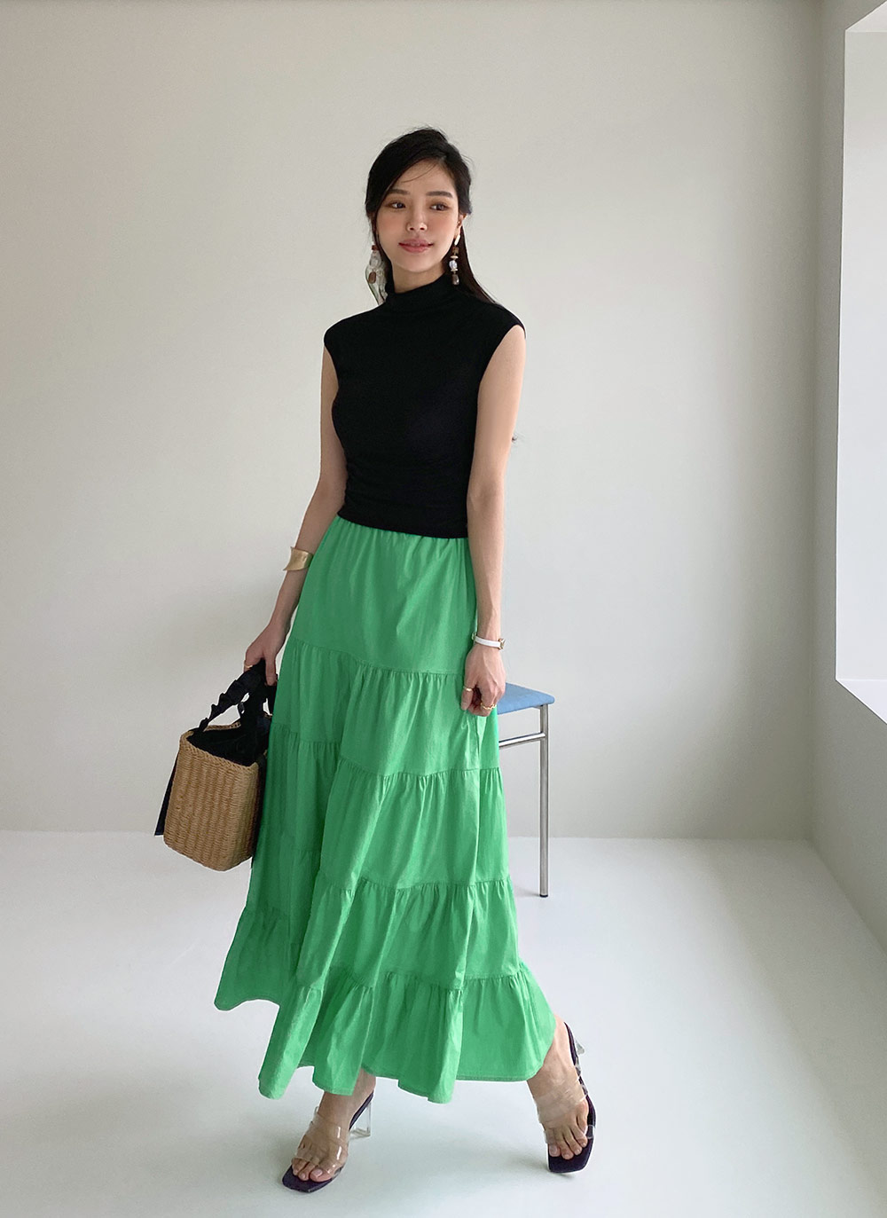 ハイネックフレンチスリーブTシャツ・全4色 | DHOLIC | 詳細画像12