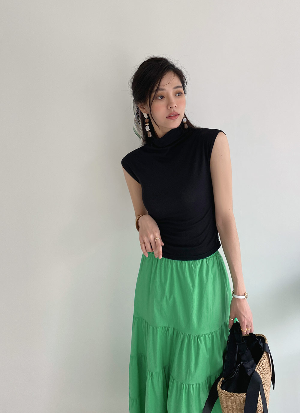 ハイネックフレンチスリーブTシャツ・全4色 | DHOLIC | 詳細画像14