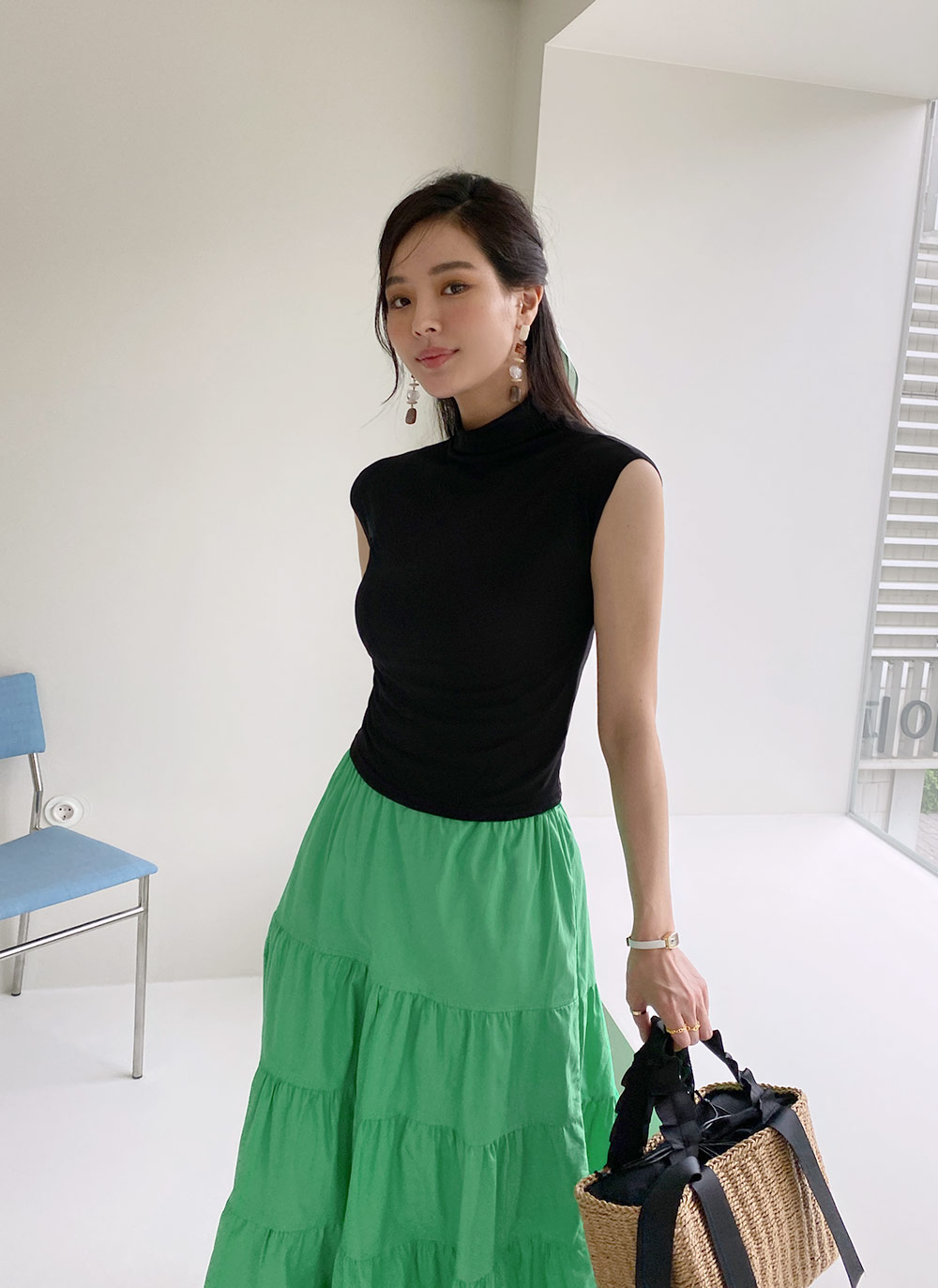 ハイネックフレンチスリーブTシャツ・全4色 | DHOLIC | 詳細画像17