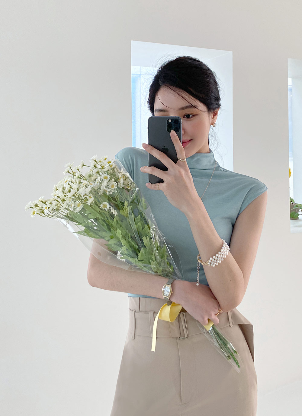 ハイネックフレンチスリーブTシャツ・全4色 | DHOLIC | 詳細画像18