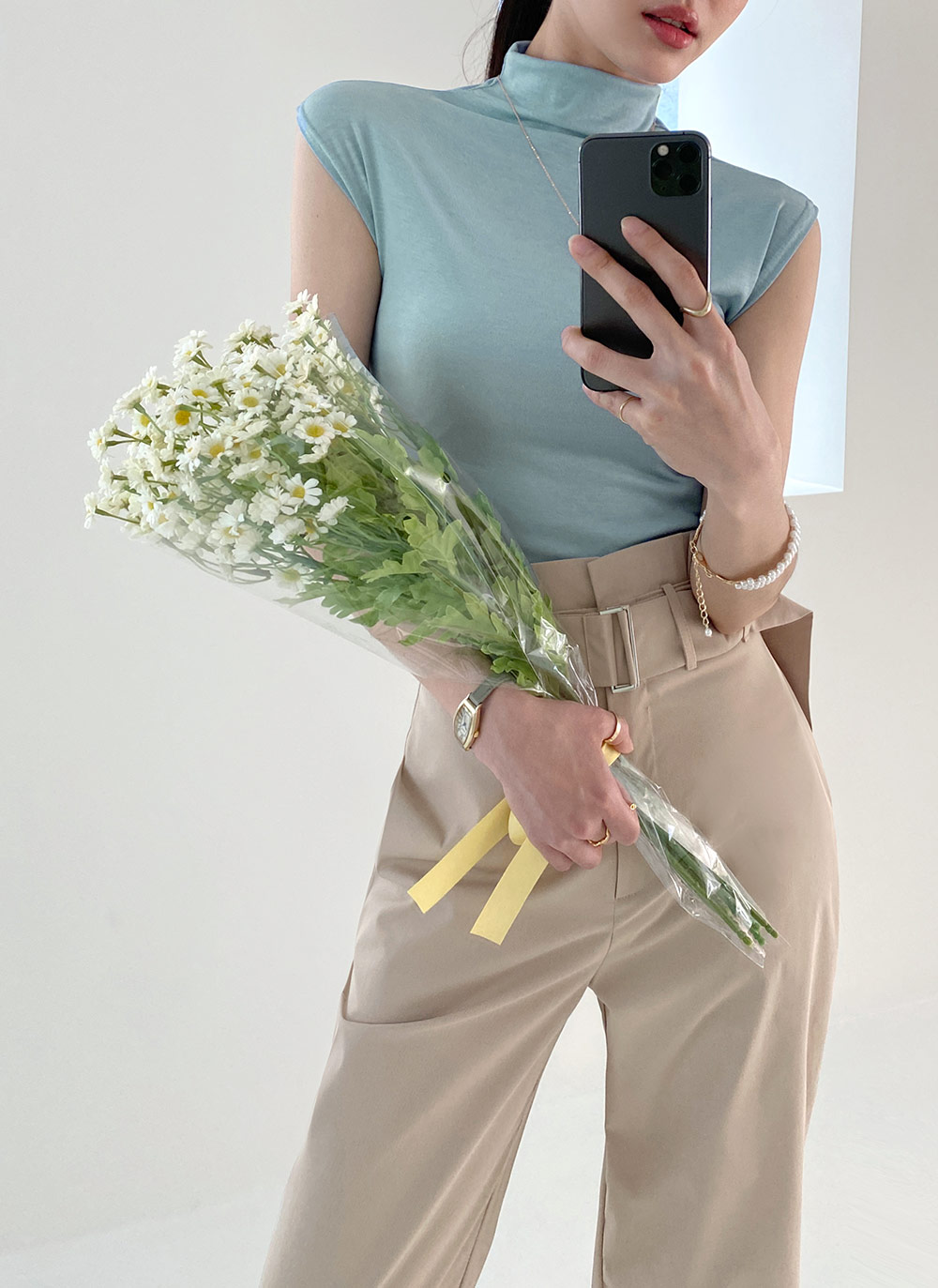 ハイネックフレンチスリーブTシャツ・全4色 | DHOLIC | 詳細画像19