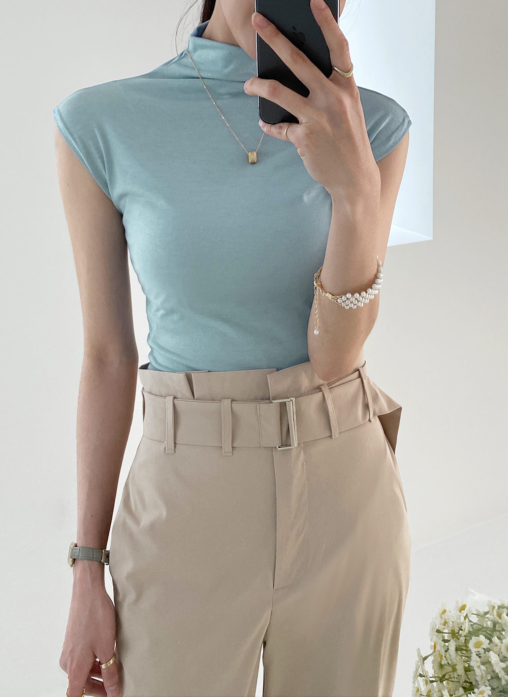 ハイネックフレンチスリーブTシャツ・全4色 | DHOLIC | 詳細画像21