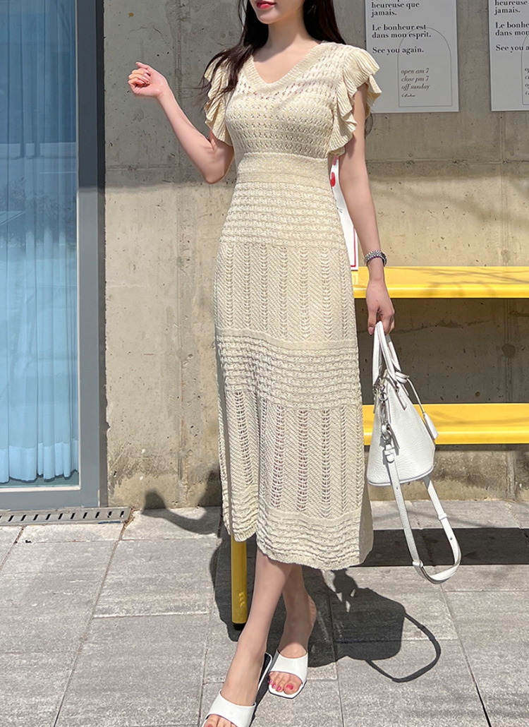 インナー付パンチングニットワンピース P ワンピース ロングワンピース レディースファッション通販 Dholic ディーホリック