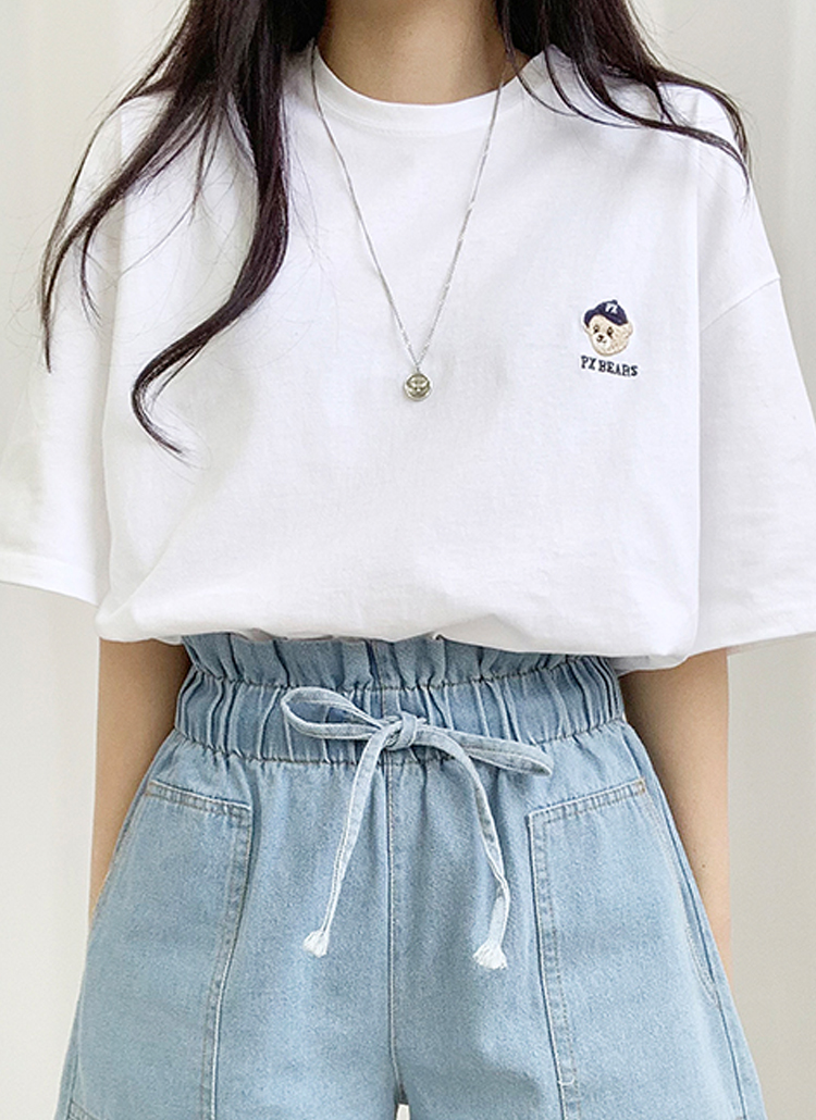 コットンベアー刺繍Tシャツ | レディースファッション通販 - DHOLIC