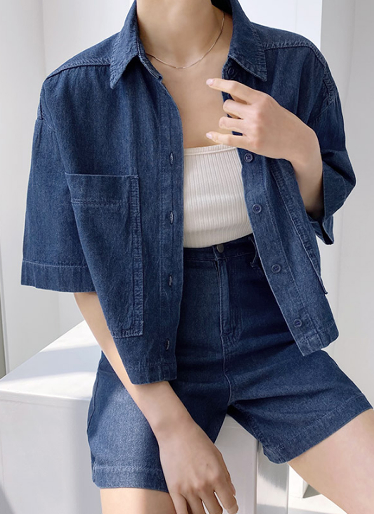 ビッグポケットデニムシャツ レディースファッション通販 Dholic 公式