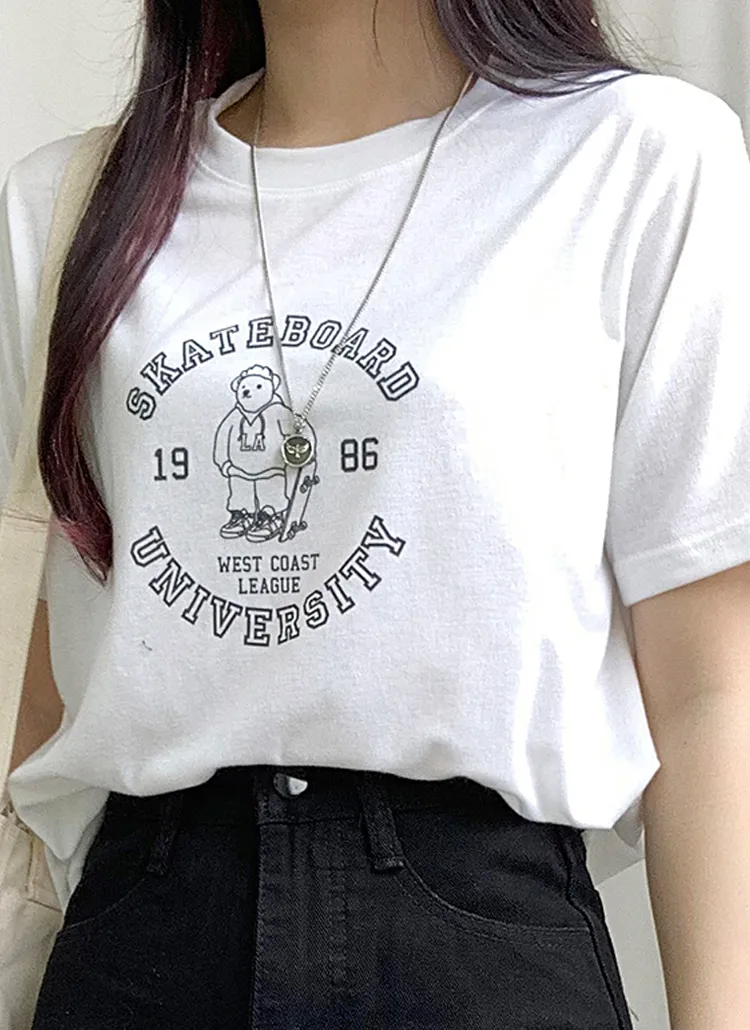 ベアーUNIVレタリングTシャツ | bullang girls | 詳細画像1