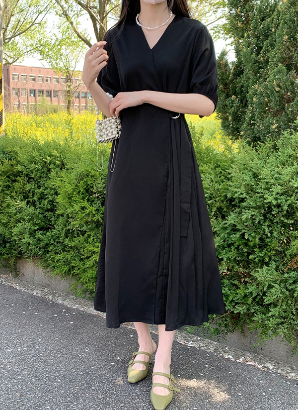 ウエストベルトクロスワンピース P ワンピース ロングワンピース レディースファッション通販 Dholic ディーホリック