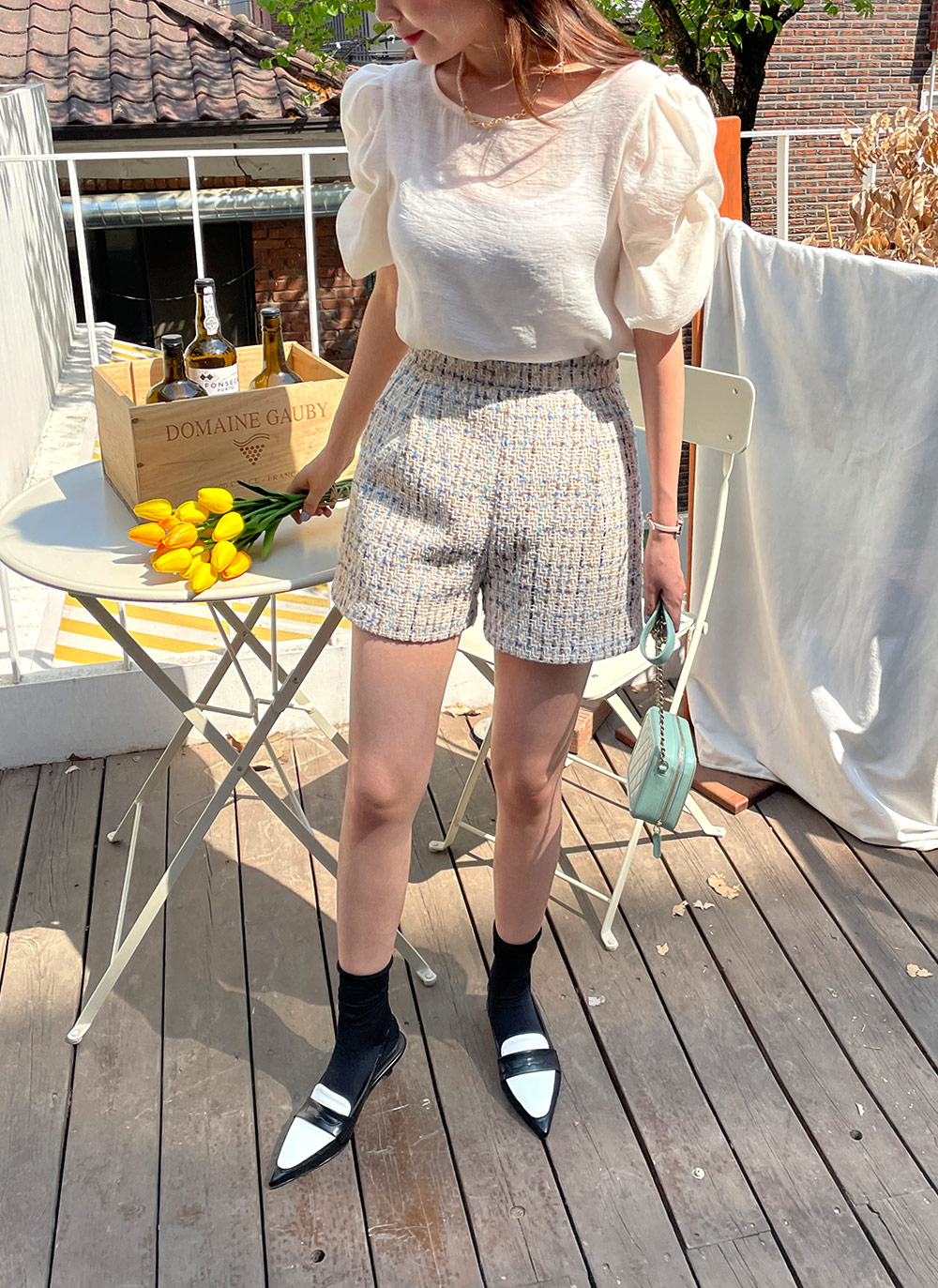 Theory フリンジヘム ツイードショートパンツ 2 Theory フリンジヘム ツイードショートパンツ 2