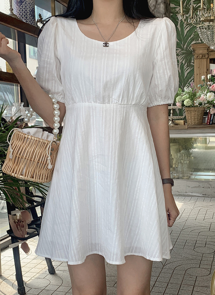 バックリボンミニ丈フレアワンピース レディースファッション通販 Dholic 公式