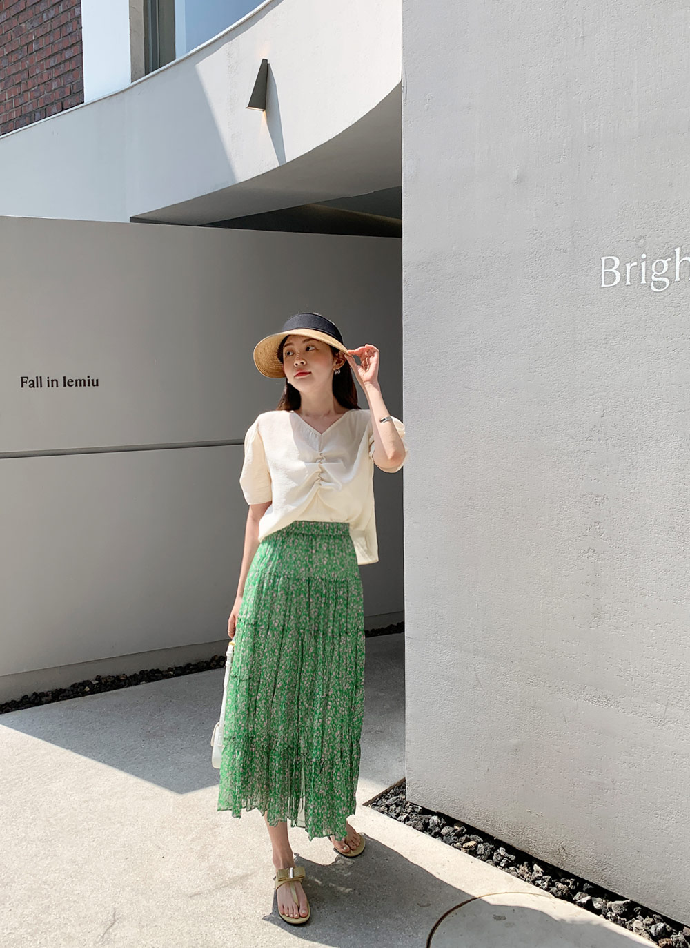 25SS】WOMEN リボンバイザー イエロー