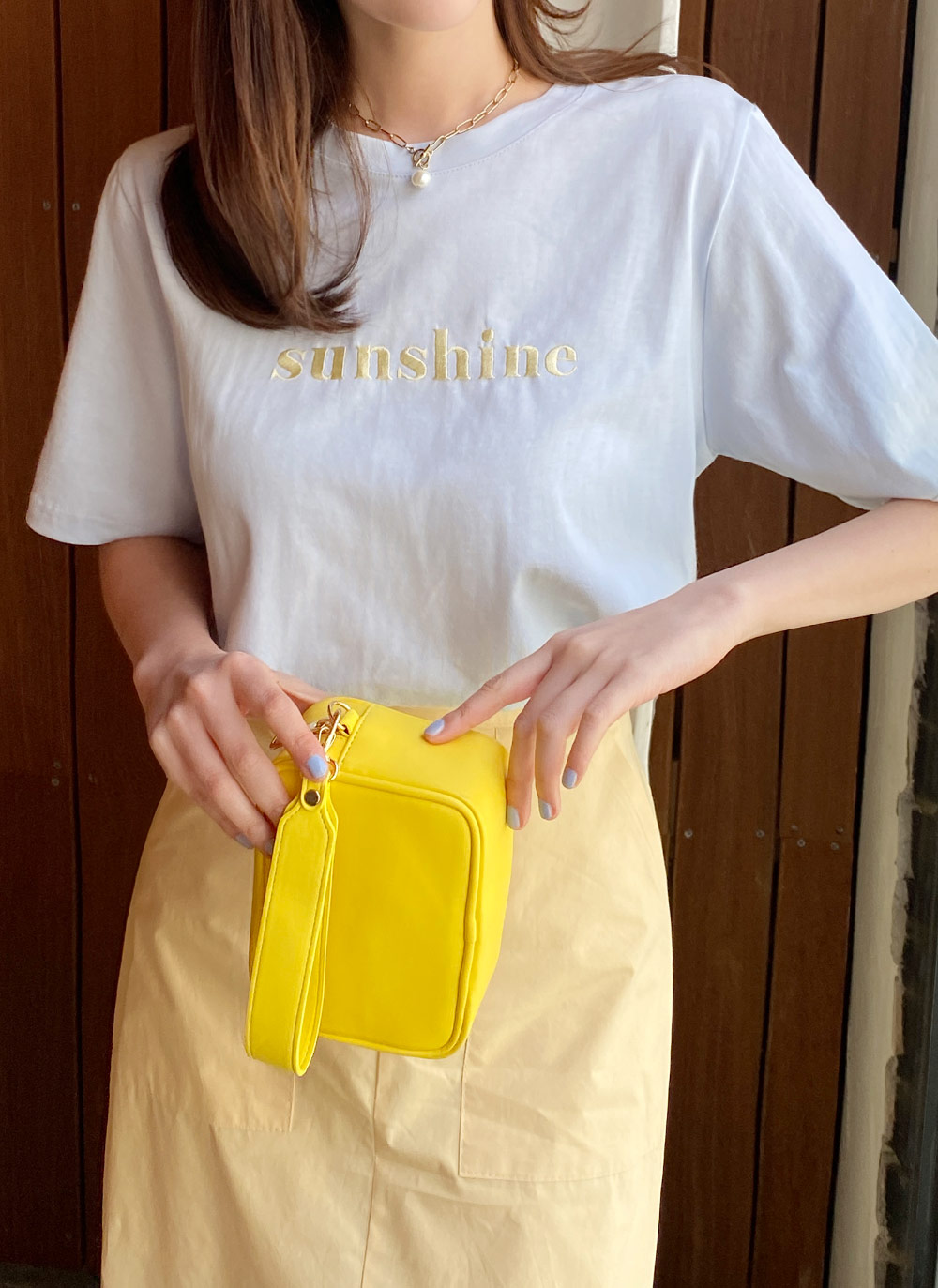 sunshine刺繍半袖Tシャツ・全4色 | DHOLIC | 詳細画像3