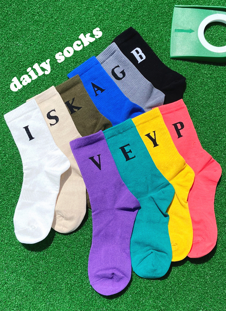 アルファベットロゴソックス・全10色 | レディースファッション通販