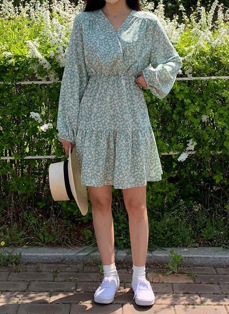 2type花柄ティアードワンピース春夏秋ミニロングミディ低身長高身長 ワンピース ミディ Awab エイワビ ファッション総合通販 Dholic