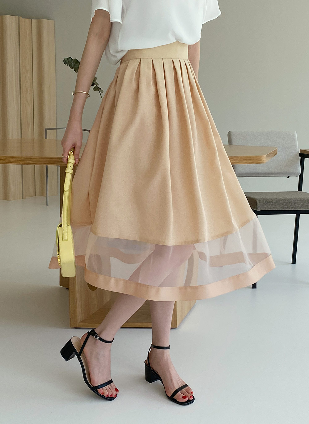 シースルーヘムフレアスカート 全3色 レディースファッション通販 Dholic 公式 シースルーヘムフレアスカート 全3色 レディースファッション通販 Dholic 公式