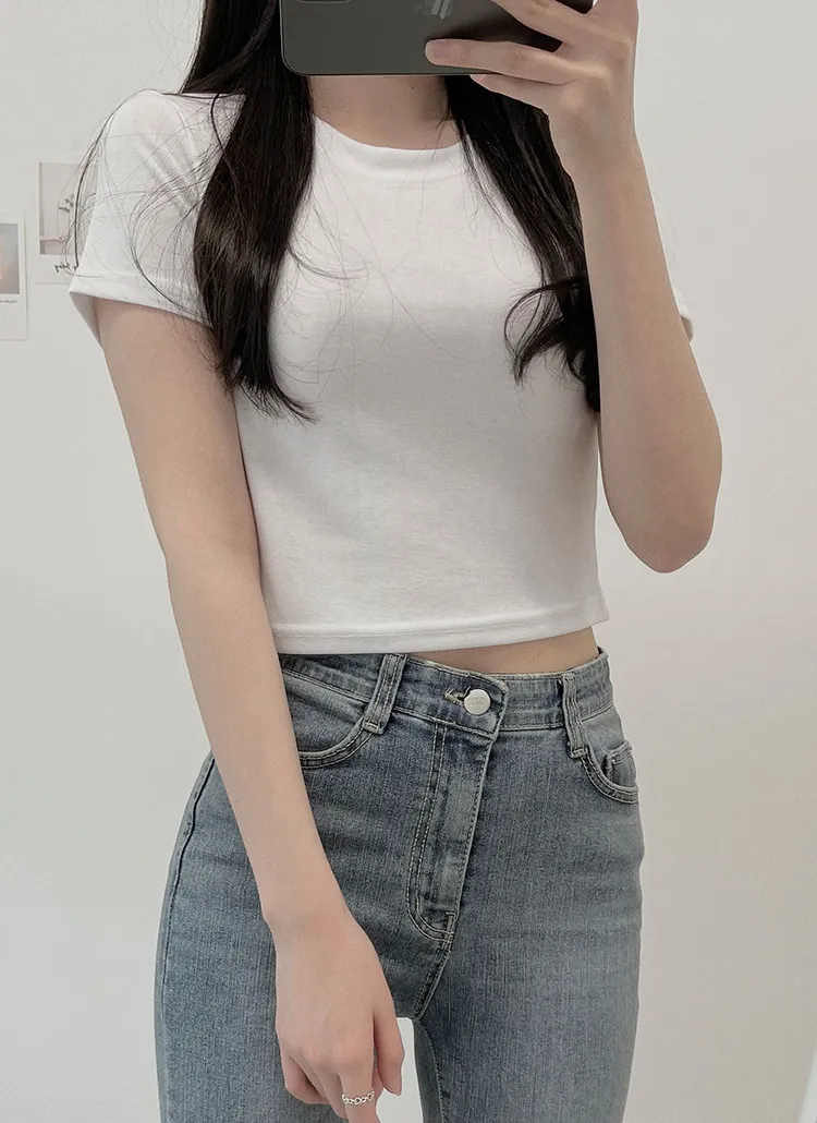 クロップド丈Tシャツ | レディースファッション通販 - DHOLIC