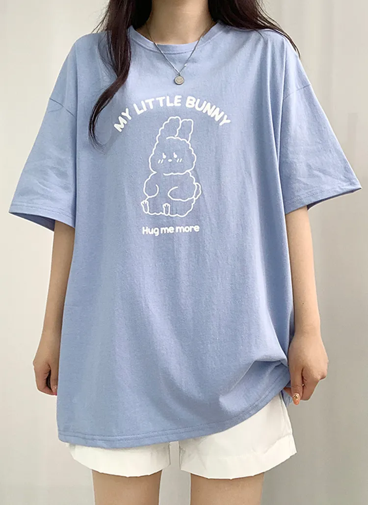 BUNNYプリント半袖Tシャツ | bullang girls | 詳細画像1