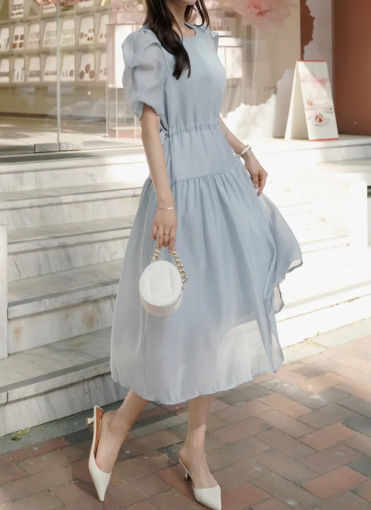 シアータックスリーブフレアワンピース | レディースファッション通販  