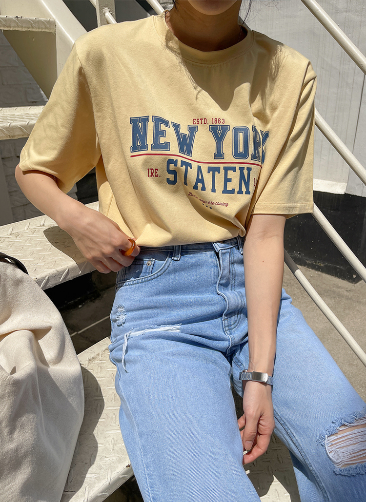 NEWYORKレタリングTシャツ | ENVYLOOK | 詳細画像1