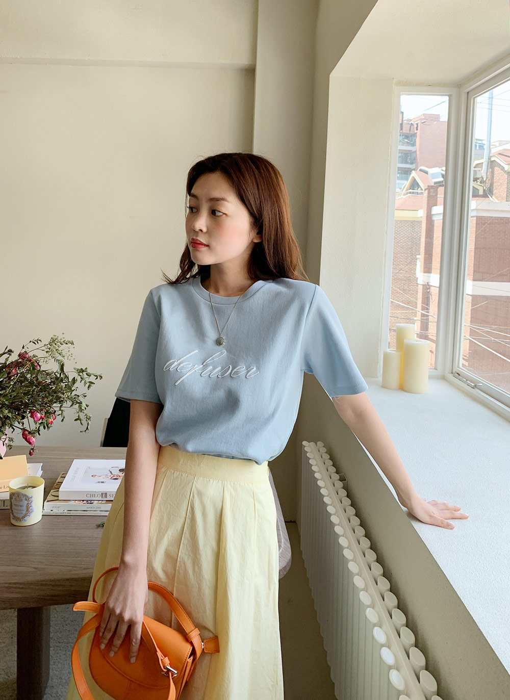 レタリングラウンドTシャツ・全4色 | レディースファッション通販 - DHOLIC