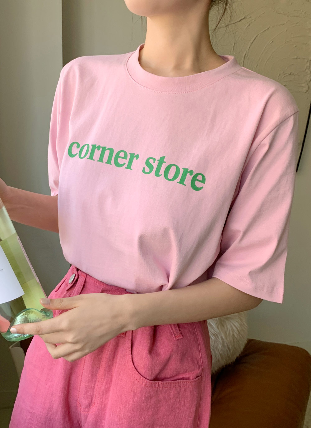 corner storeレタリング半袖Tシャツ・全4色 | DHOLIC | 詳細画像2