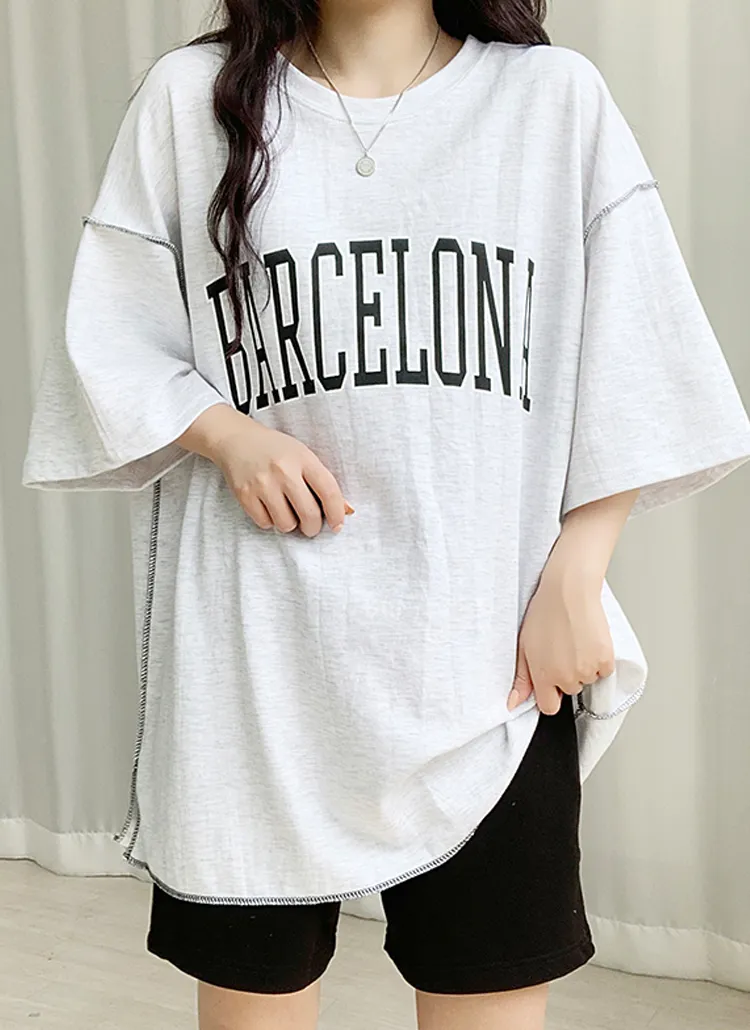 BARCELONAオーバーTシャツ | bullang girls | 詳細画像1