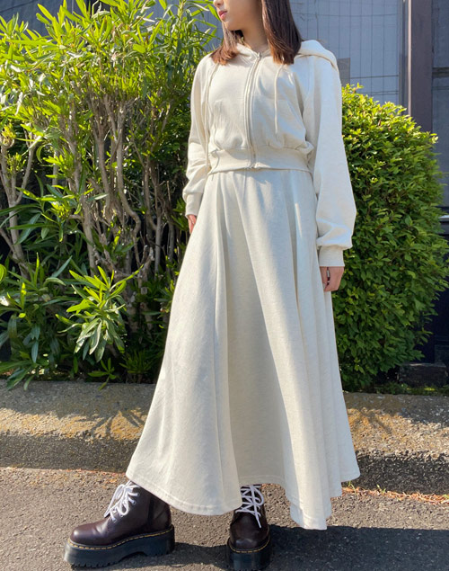 クロップドジップパーカー&スカートSET（セット/スカート）| _riona81 | 東京ガールズマーケット