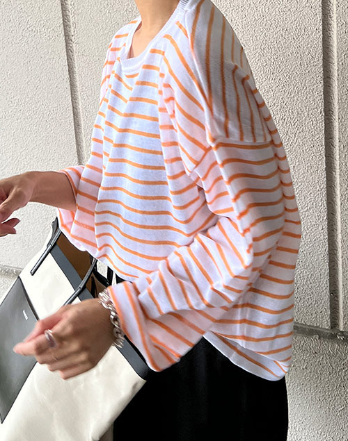 striped sheer knit（トップス/ニット）| mi___.5 | 東京ガールズマーケット